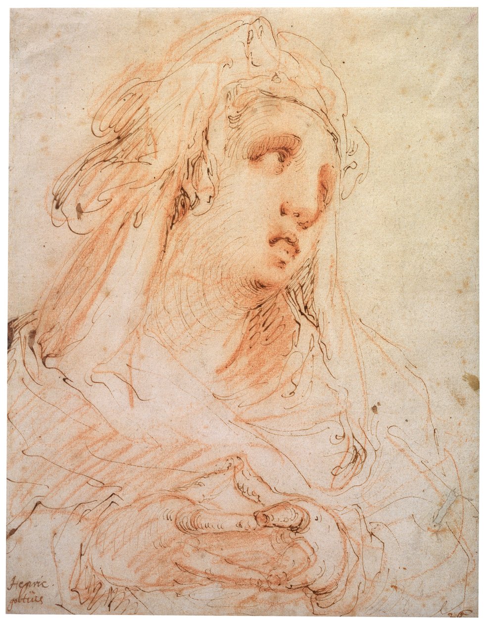 Une jeune femme Marie Madeleine, fin du 16e ou début du 17e siècle - Hendrik Goltzius