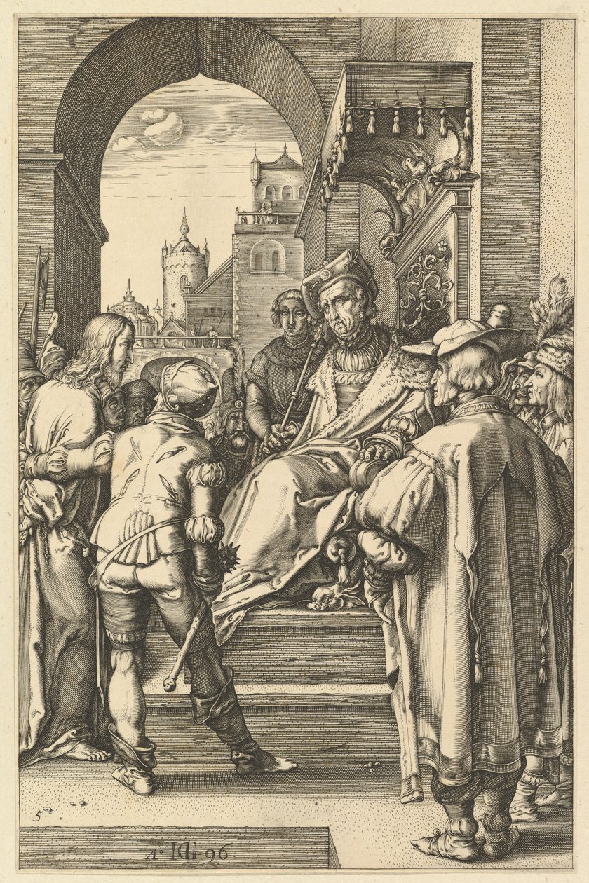 Le Christ devant Pilate, de La Passion du Christ, 1596 - Hendrik Goltzius