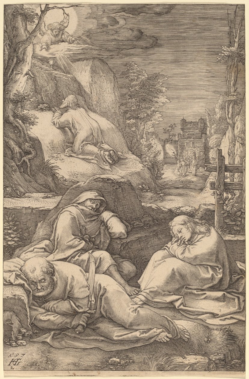 Le Christ au mont des Oliviers - Hendrik Goltzius