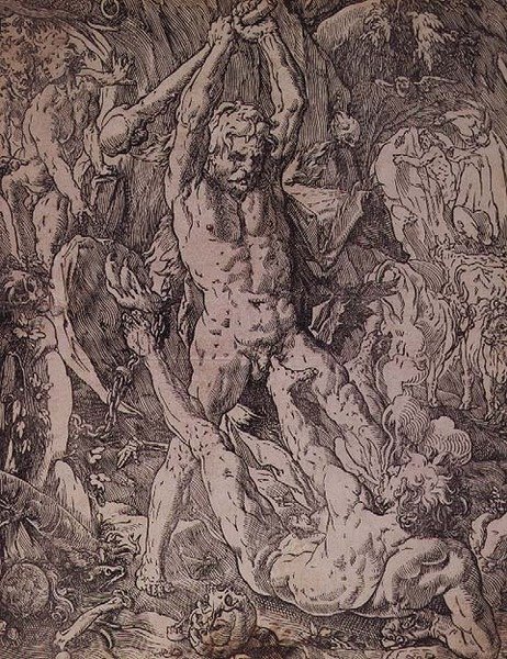 Hercule et Cacus - Hendrik Goltzius