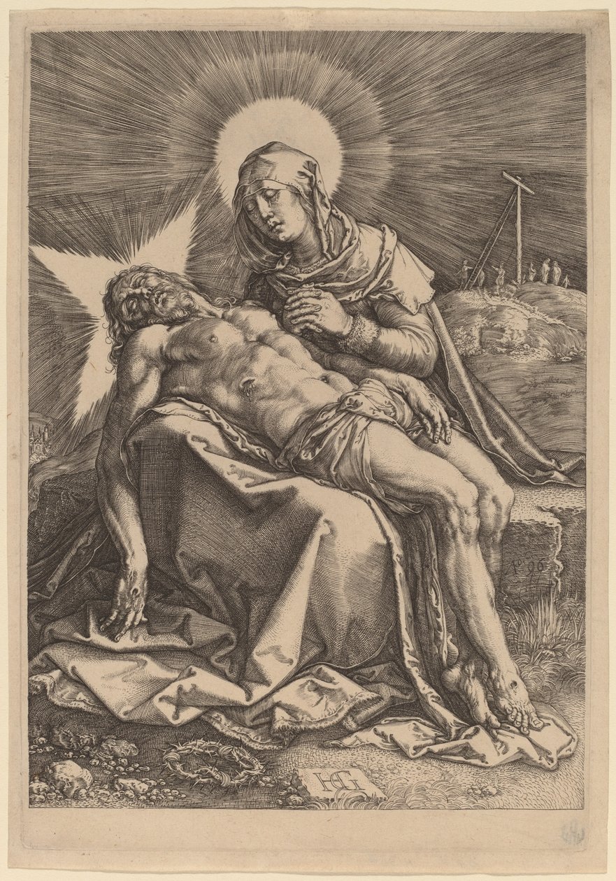 Pietà (La Vierge en deuil avec le Christ mort sur ses genoux) - Hendrik Goltzius