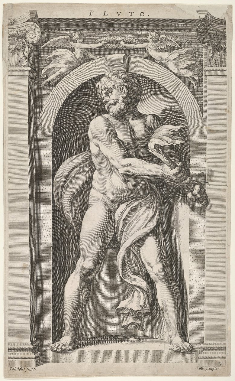 Pluton, au verso esquisses d