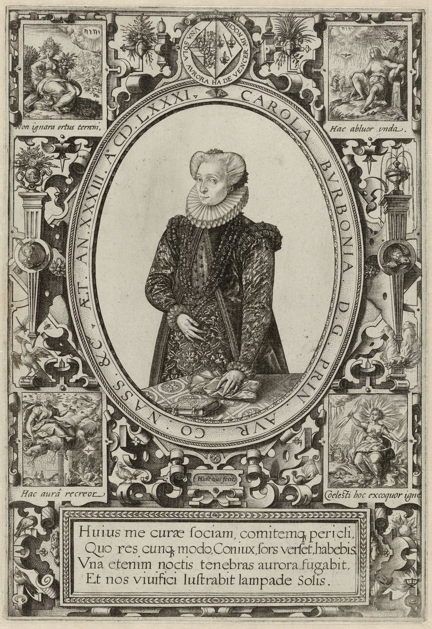 Portrait de Charlotte de Bourbon, 1581 - Hendrik Goltzius