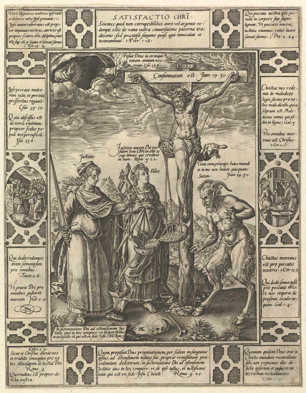 Satisfactio Christi, des Allégories de la Foi Chrétienne - Hendrik Goltzius