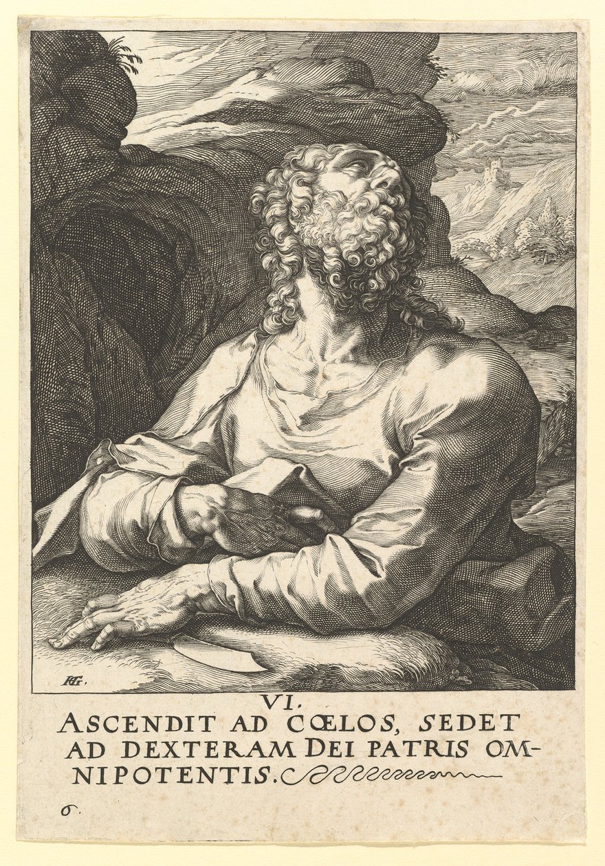 Saint Barthélemy, de Christ, les Apôtres et Saint Paul avec le Credo, vers 1589 - Hendrik Goltzius