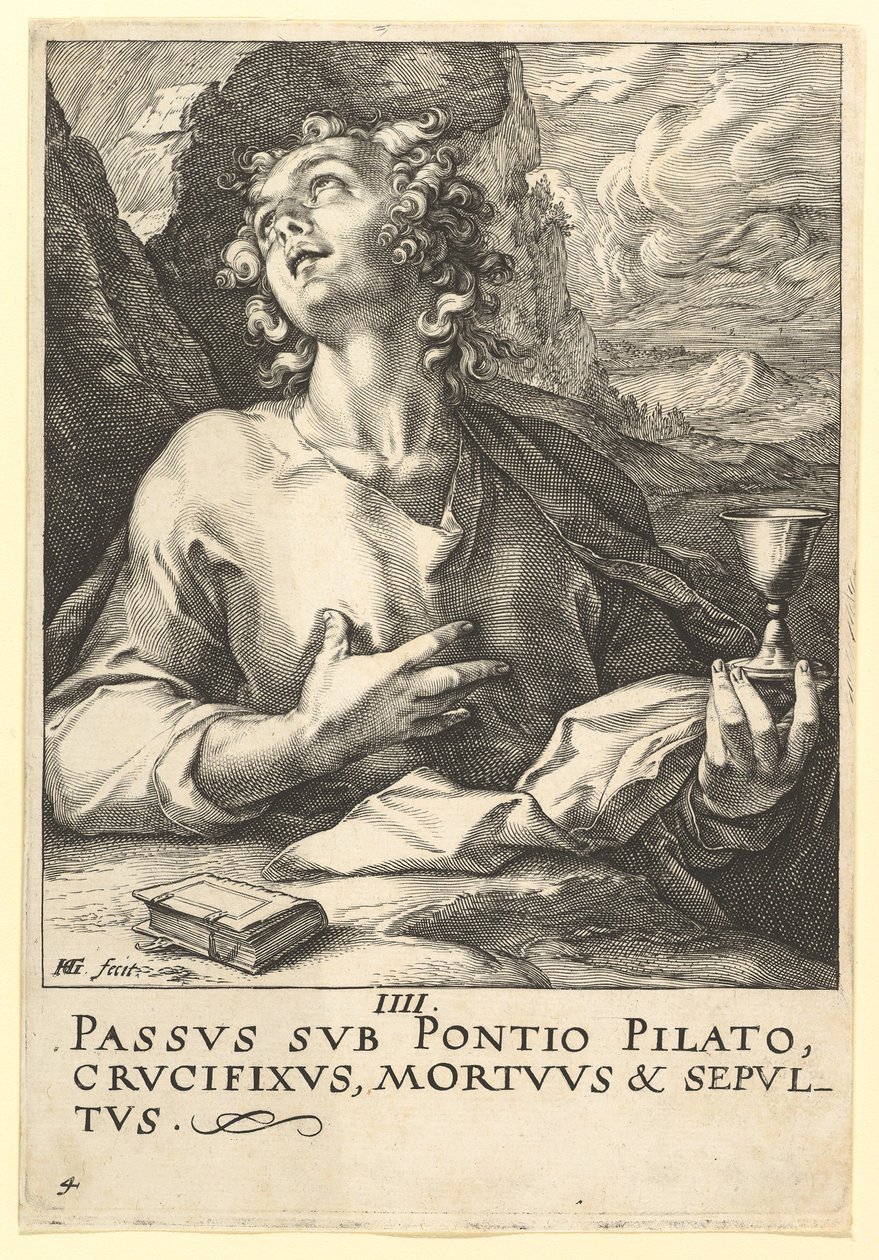 Saint Jean, de Christ, les Apôtres et Saint Paul avec le Credo, vers 1589 - Hendrik Goltzius
