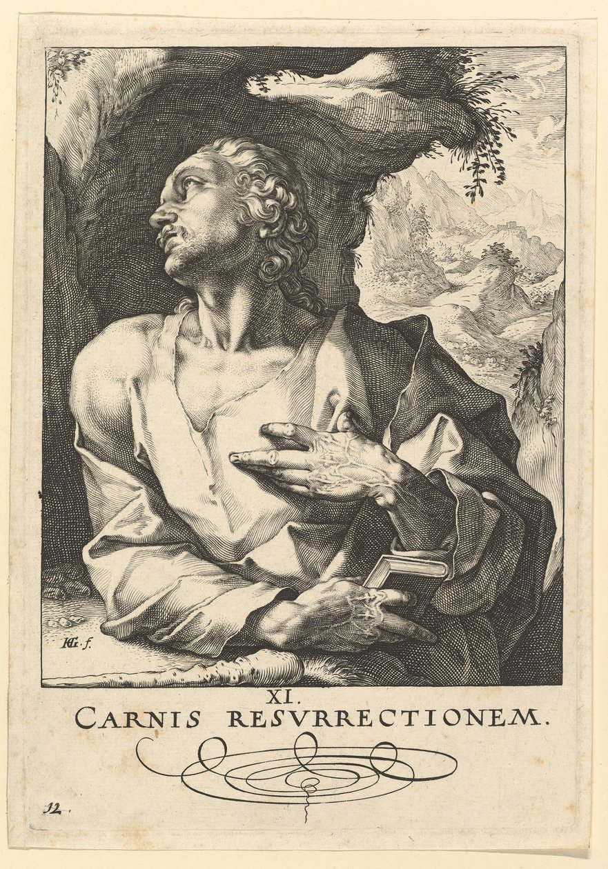 Saint Jude Thaddée, de Christ, les Apôtres et Saint Paul avec le Credo, vers 1589 - Hendrik Goltzius