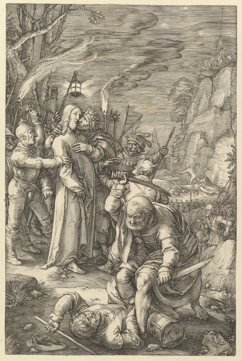 La trahison du Christ, de La Passion du Christ, 1598 - Hendrik Goltzius