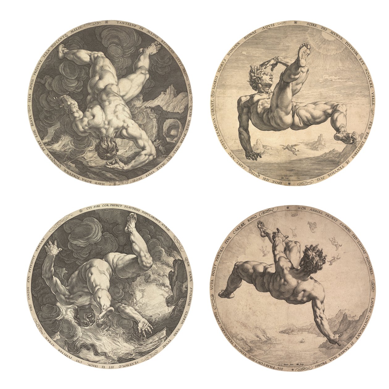 Les Quatre Déshonorés - Hendrik Goltzius