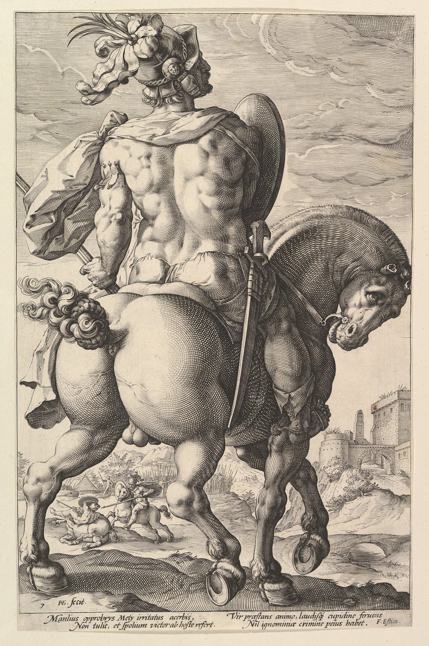 Titus Manlius, de la série Les Héros Romains, 1586 - Hendrik Goltzius