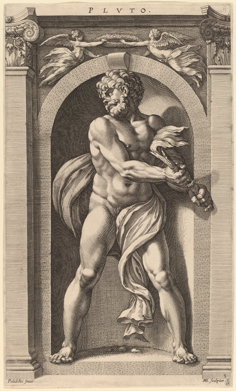 Pluton - Hendrik Goltzius after Polidoro da Caravaggio