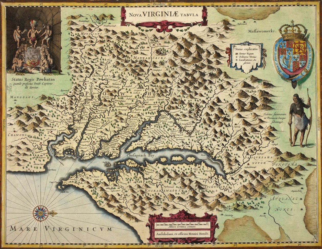 Carte de la Virginie - Hendrik I Hondius