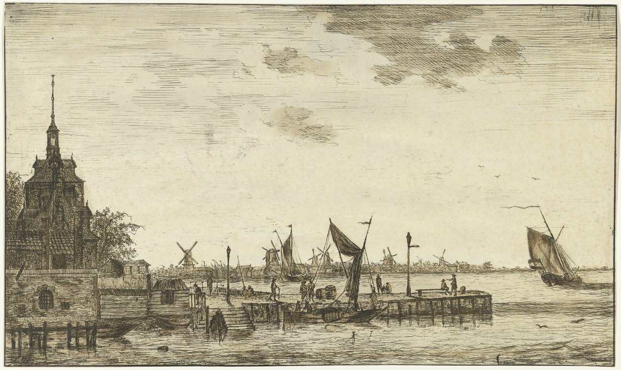Vue du port à Oude Hooft à Rotterdam - Hendrik Kobell