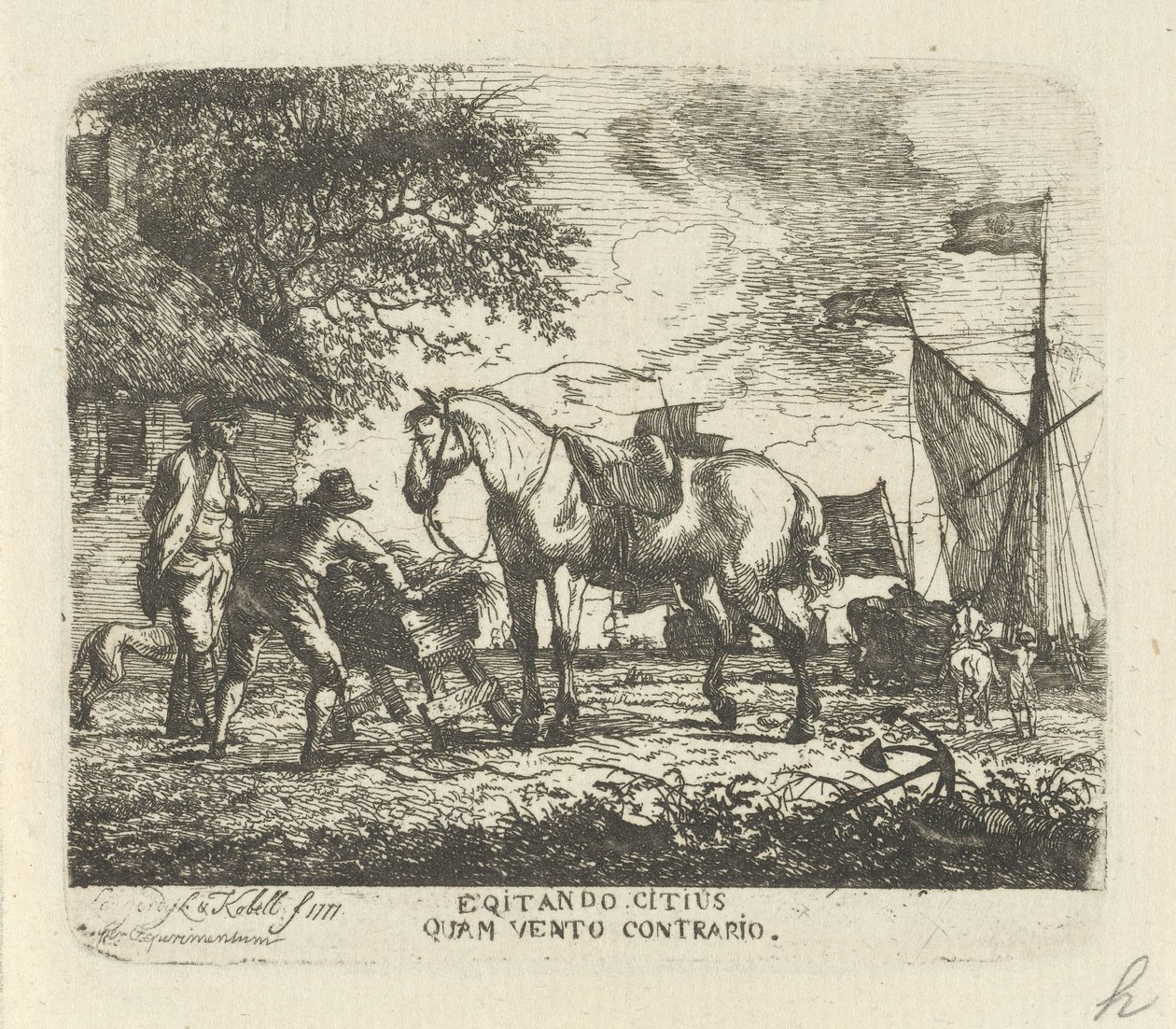 Nourrir le cheval (Egitando citius quam vento contrario) - Hendrik Kobell
