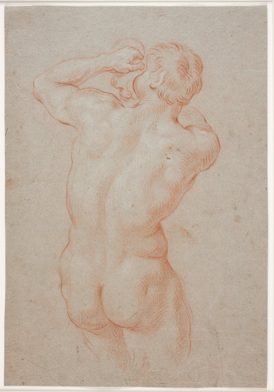 Triton soufflant dans une conque vu de dos - Hendrik Krock
