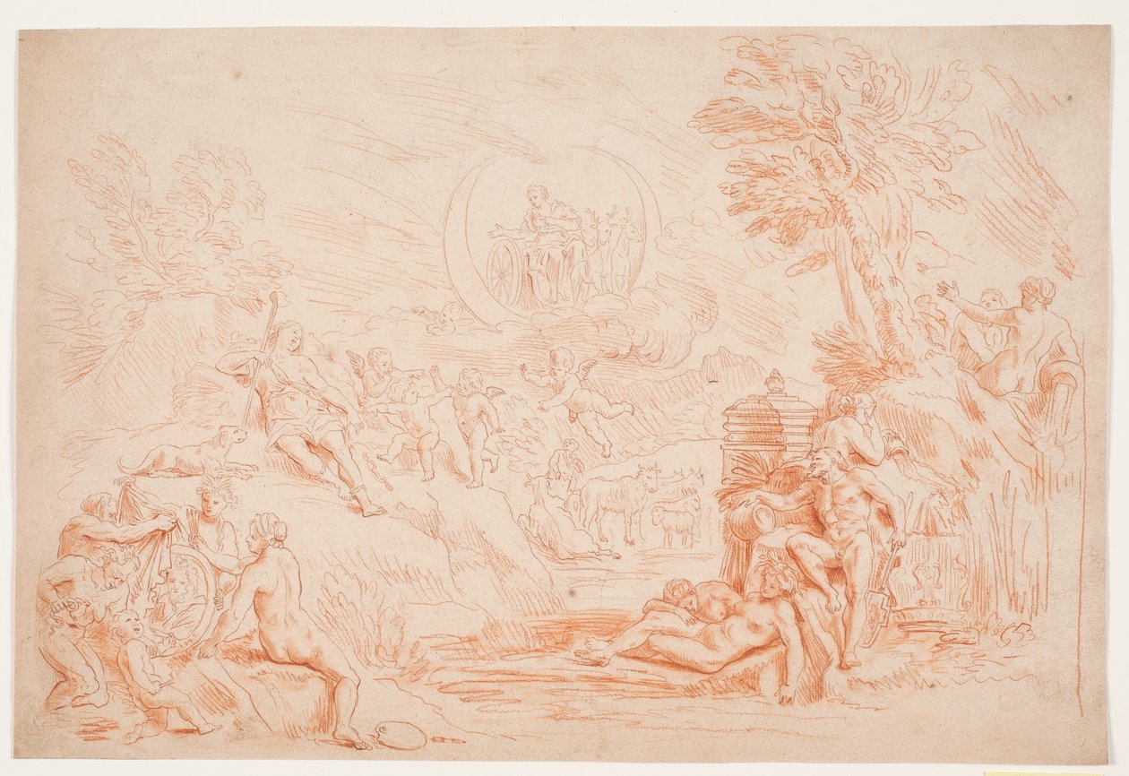 Paysage avec figures allégoriques - Hendrik Krock