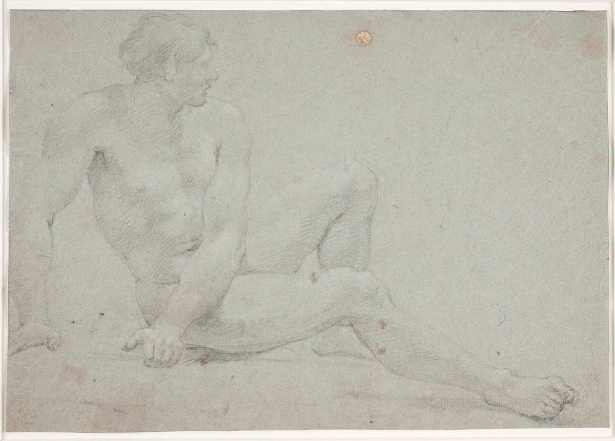 Étude de modèle masculin, assis - Hendrik Krock
