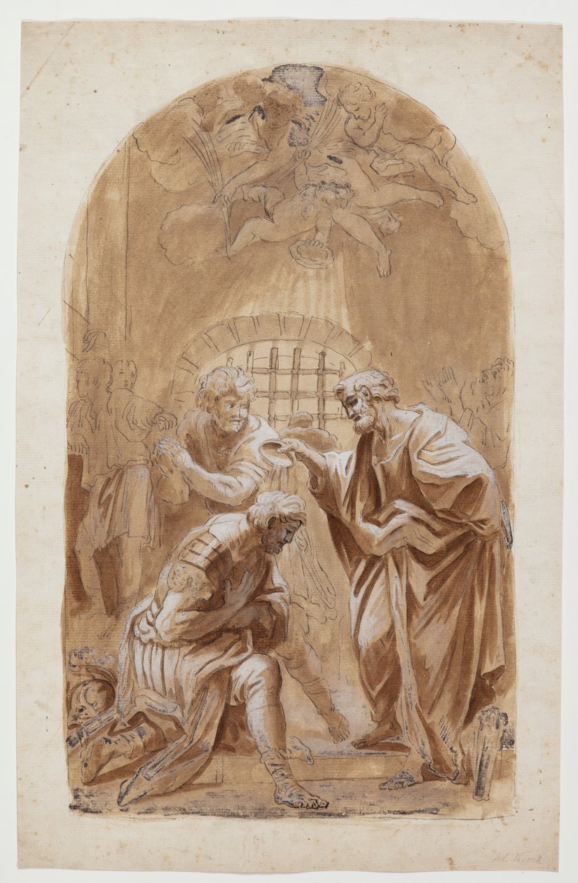 Saint Pierre baptise Saint Processus et Saint Martianus - Hendrik Krock