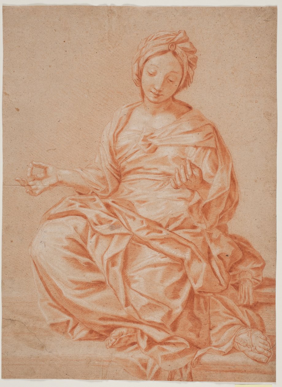 Femme assise avec turban - Hendrik Krock