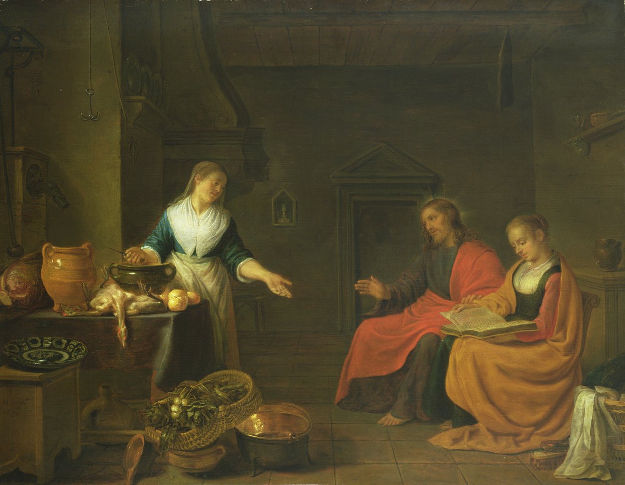 Le Christ dans la maison de Marthe et Marie, 1645 - Hendrik Martensz Sorgh