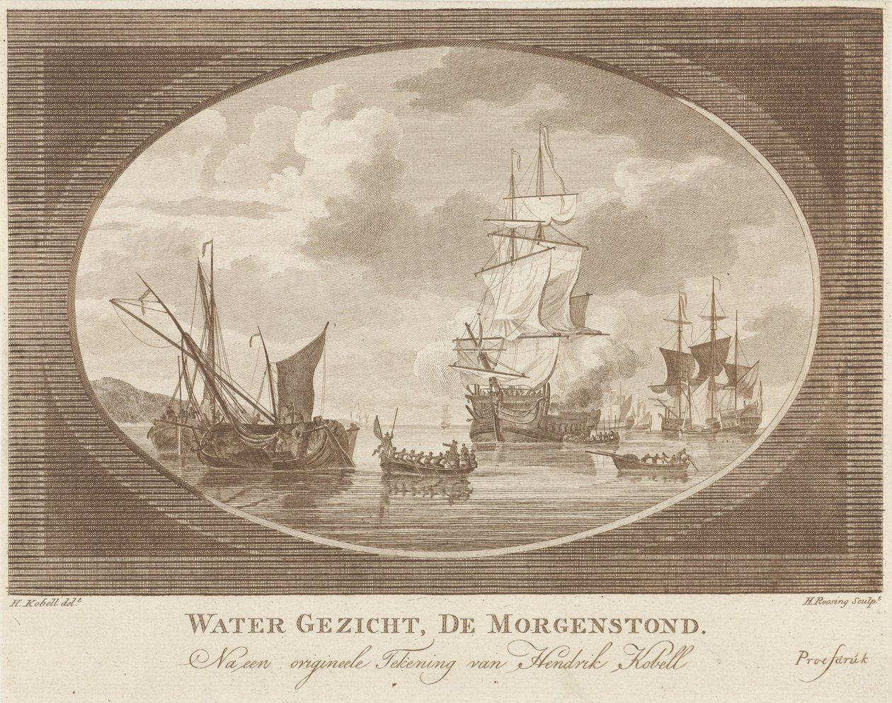 Navires sur des eaux calmes - Hendrik Roosing