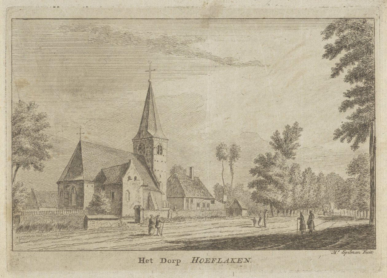 Vue de Hoevelaken, Het Dorp Hoeflaken (titre sur l