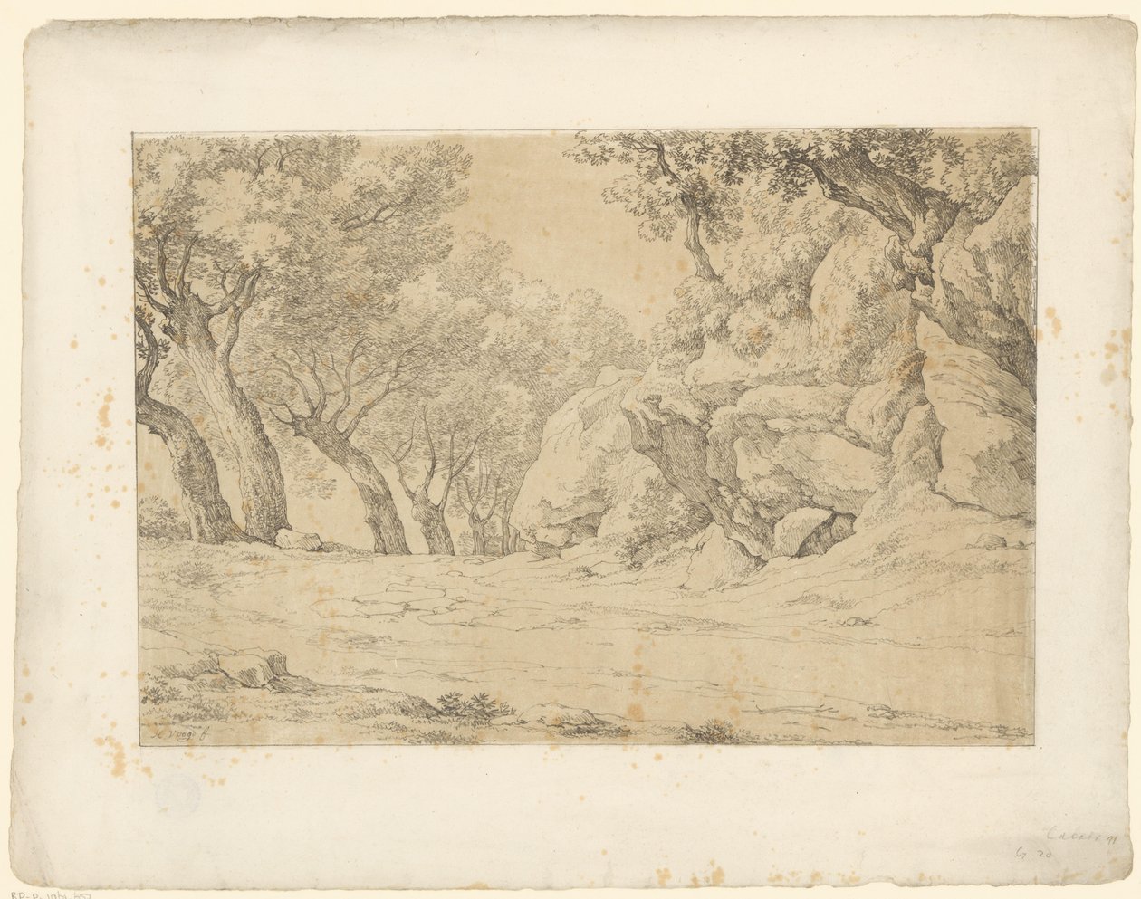 Allée avec rochers couverts de végétation - Hendrik Voogd
