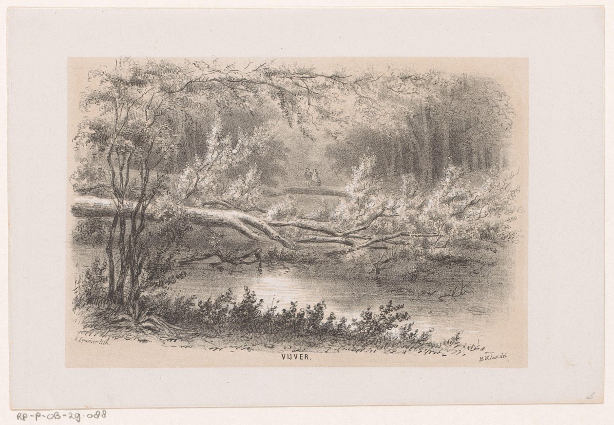 Arbre renversé, après la tempête du 28 mai 1860 - Hendrik Wilhelmus Last