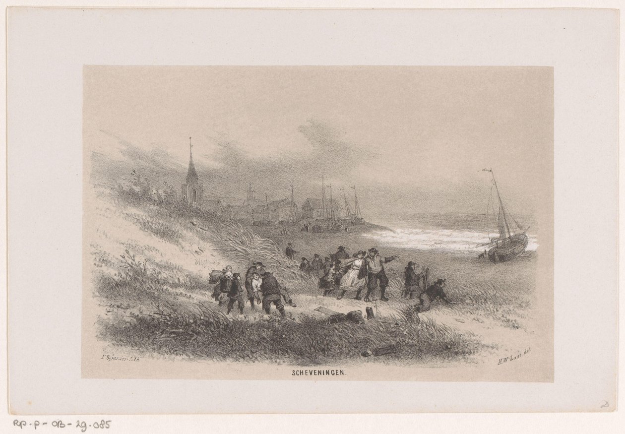 Scheveningen pendant la tempête du 28 mai 1860 - Hendrik Wilhelmus Last