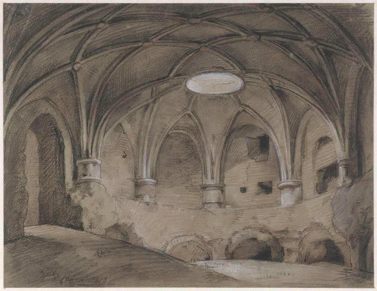 Partie du Spanjaardshol sur le Vreeburg à Utrecht - Hendrik Willem Cramer