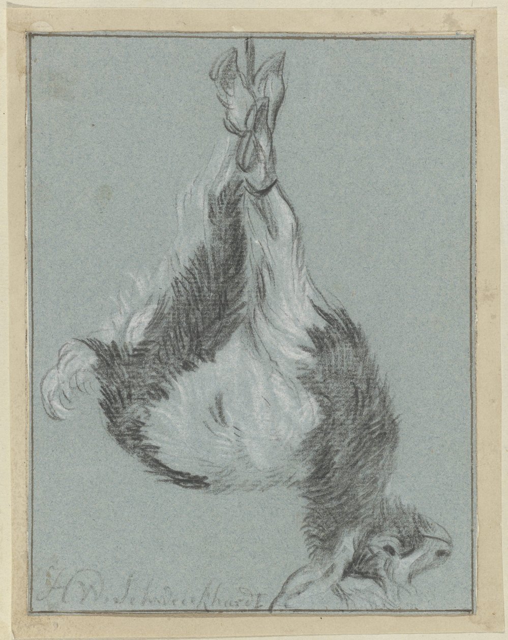 Chèvre mourante - Hendrik Willem Schweickhardt (signed by artist)