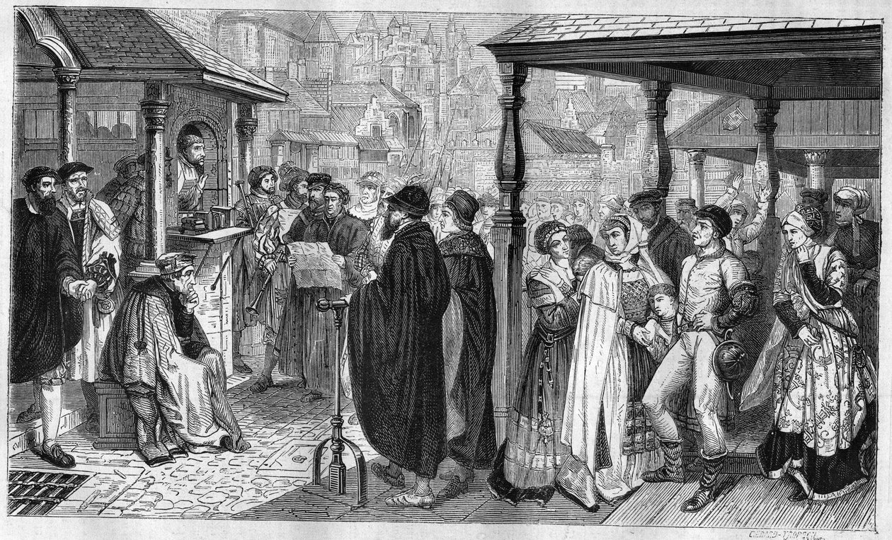 Publication des édits de Charles V à Anvers : en 1550, une loi stipule que toute personne convaincue d