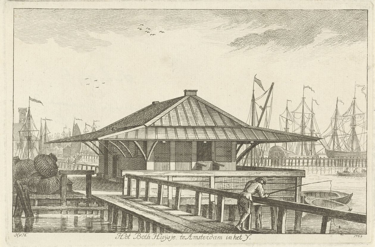 Cabane de pêche à Amsterdam dans l