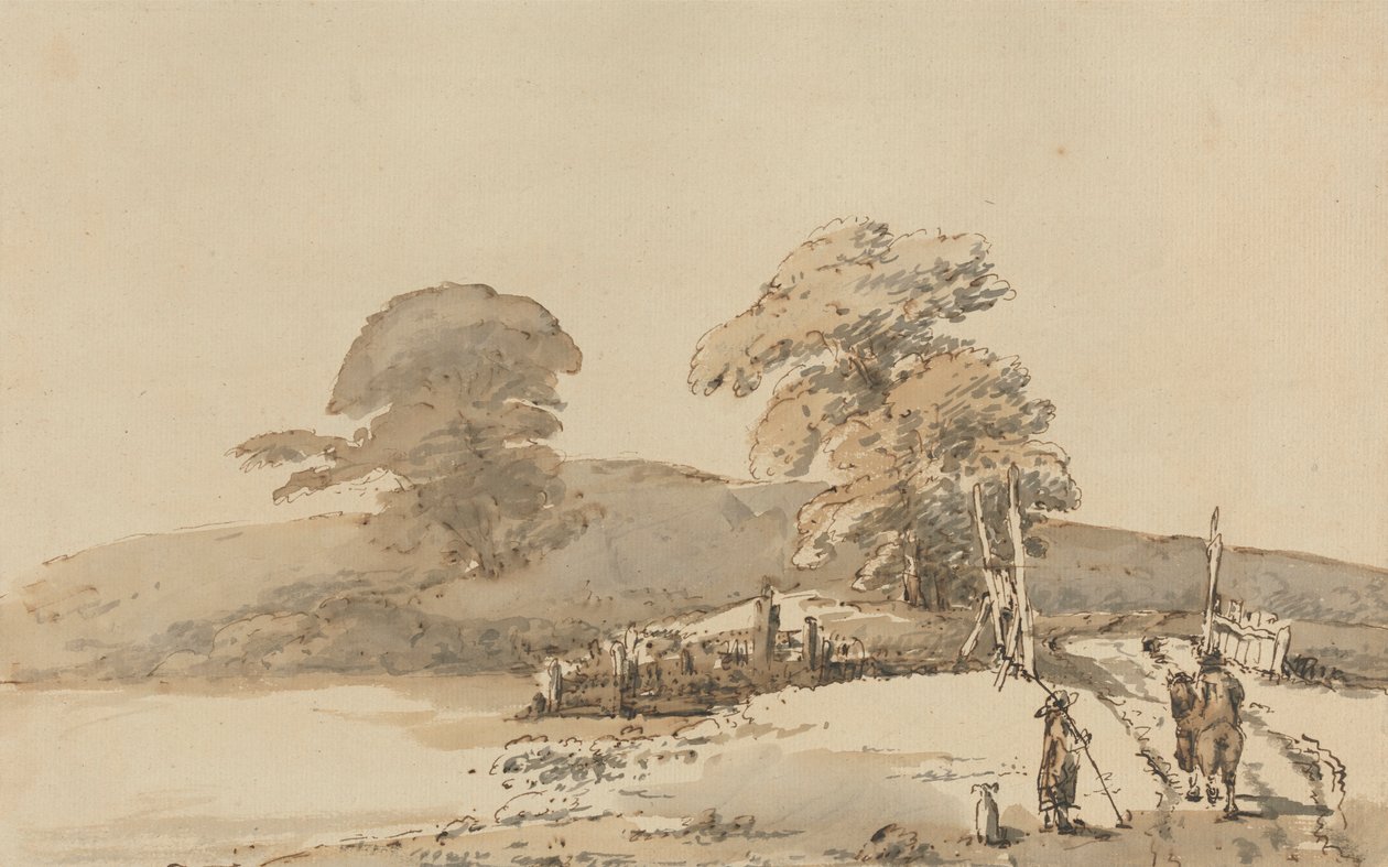 Paysage avec un pont - Heneage Finch fourth Earl of Aylesford