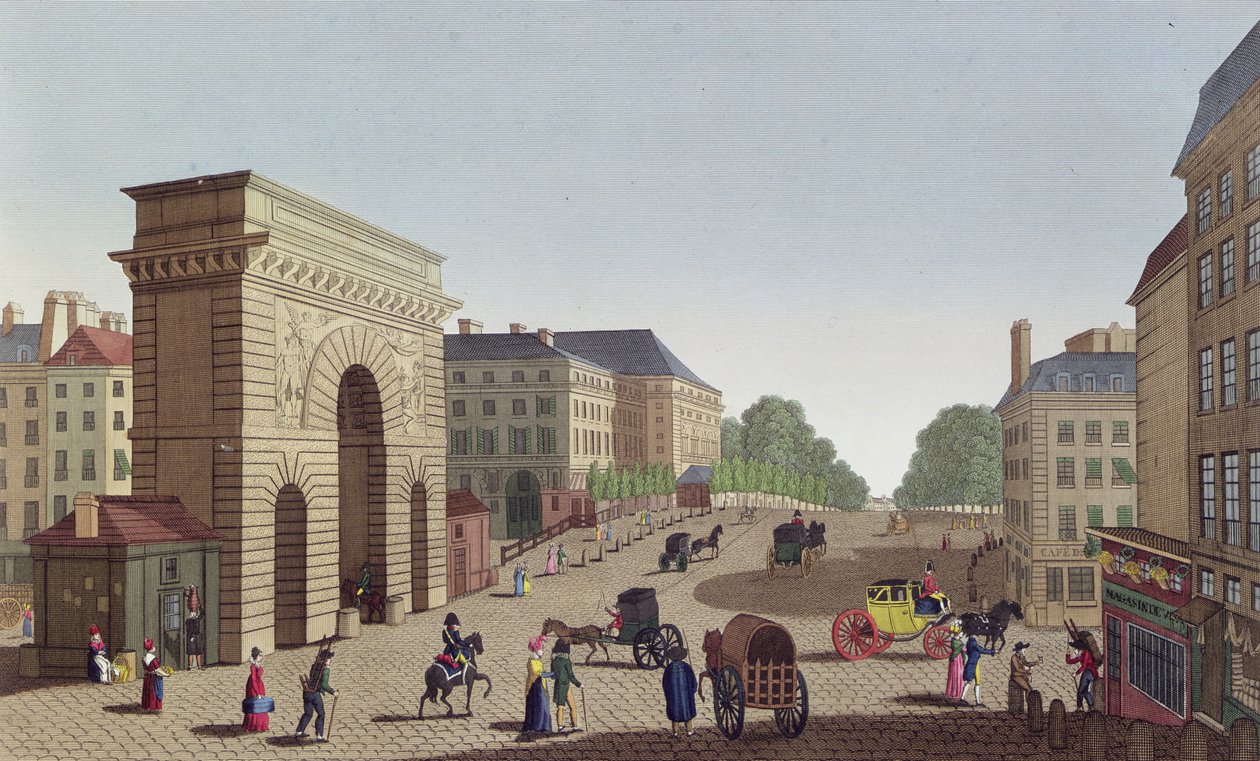 La Porte Saint Martin, c.1815-20 - Henri Courvoisier Voisin