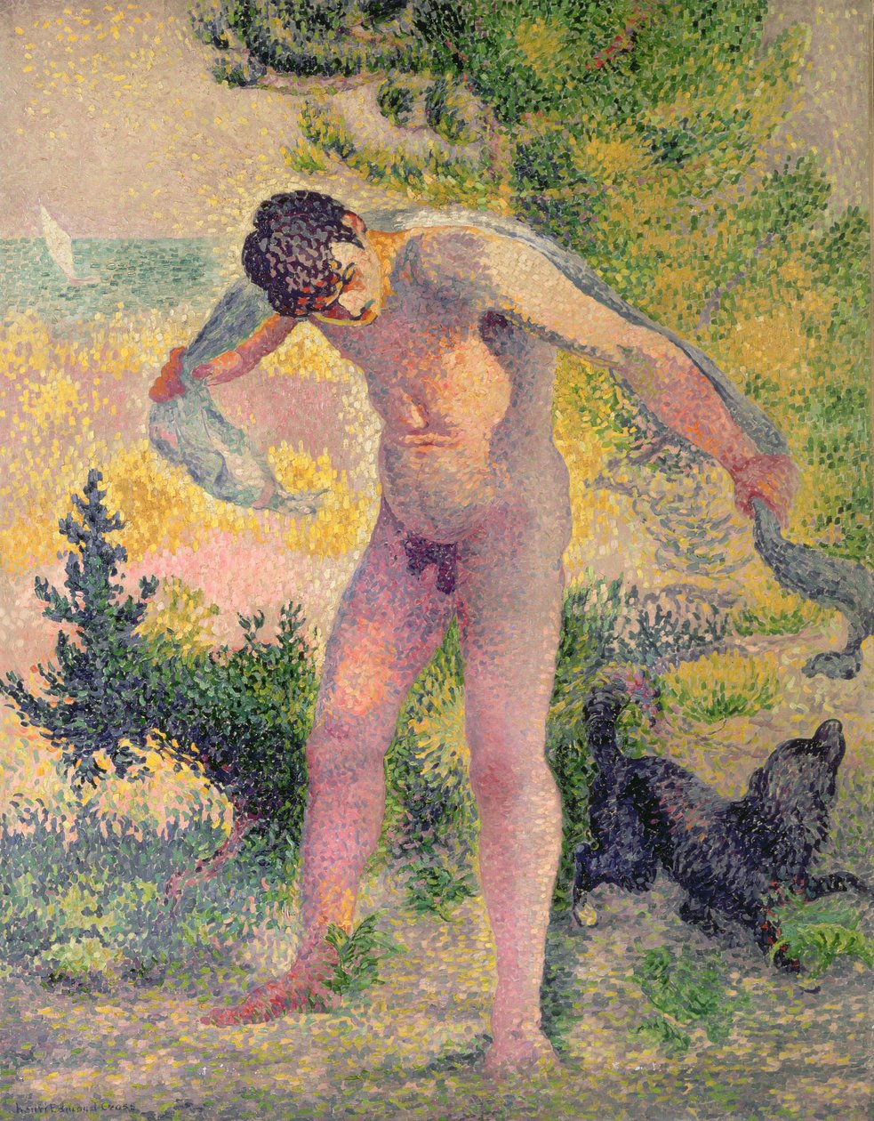 Baigneur se séchant à St. Tropez, 1893 - Henri Edmond Cross