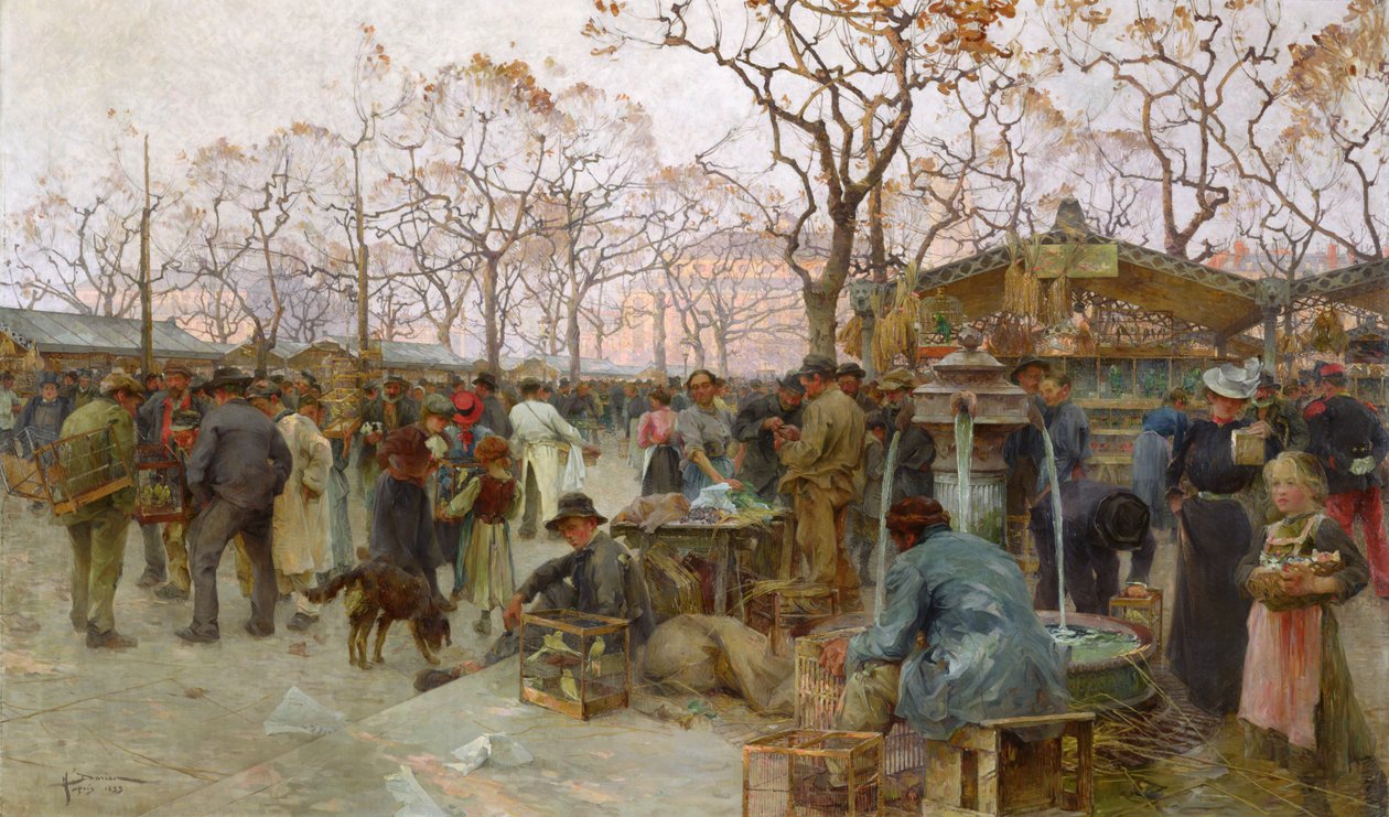 Le Marché aux oiseaux parisien - Henri Gaston Darien