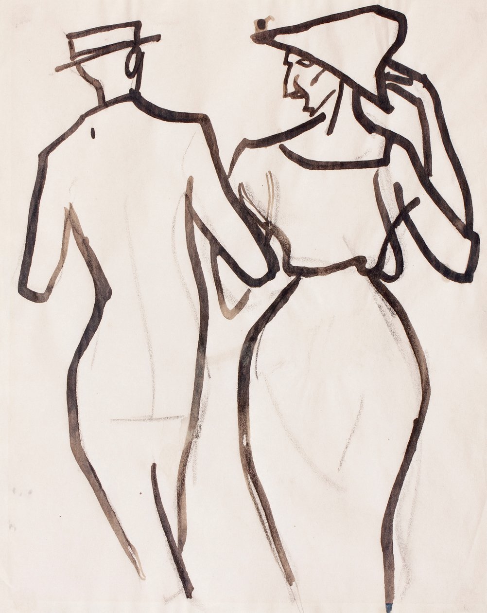 Couple marchant - Henri Gaudier Brzeska