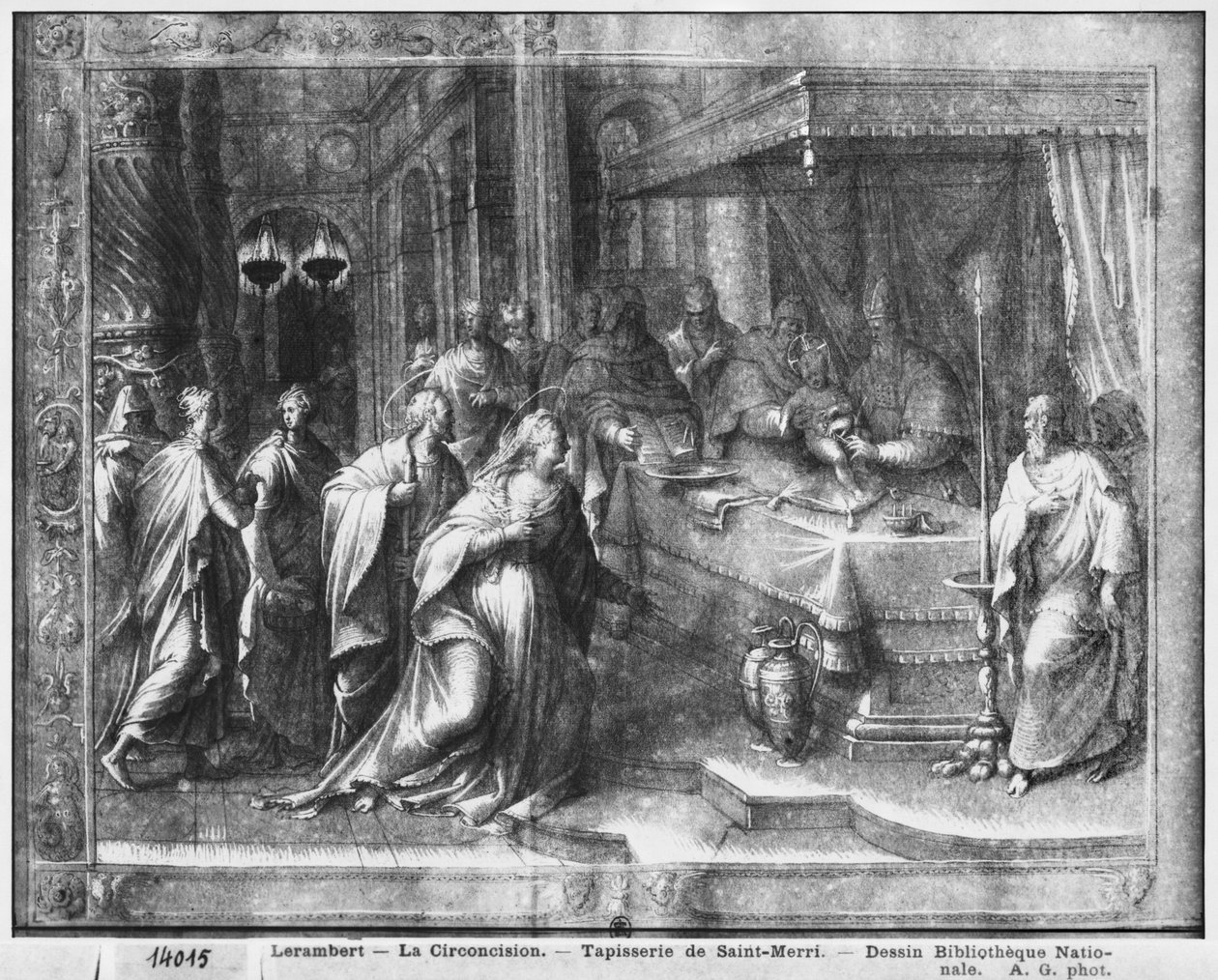 Vie du Christ, Circoncision, étude préparatoire de la tapisserie pour l