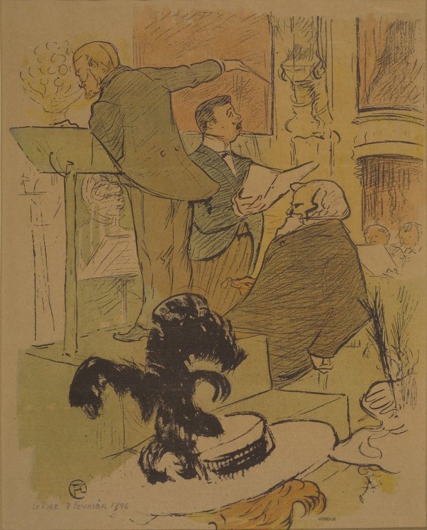 Ambroise Thomas assistant à une répétition de Françoise de Rimini de La Rire - Henri de Toulouse Lautrec