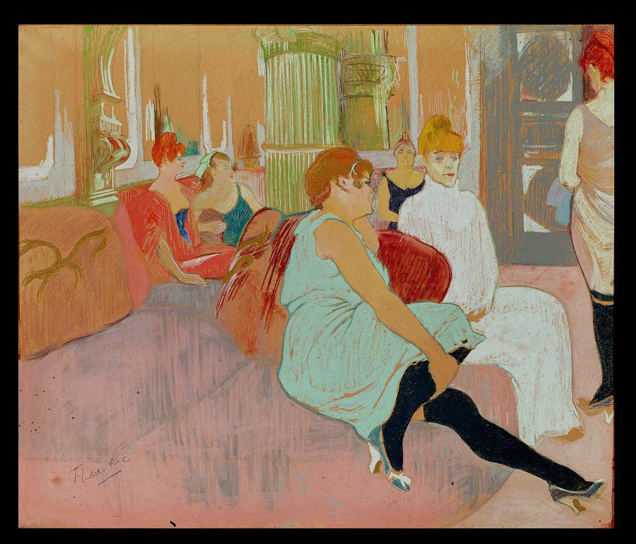 Dans le salon de la Rue des Moulins, 1894 - Henri de Toulouse Lautrec