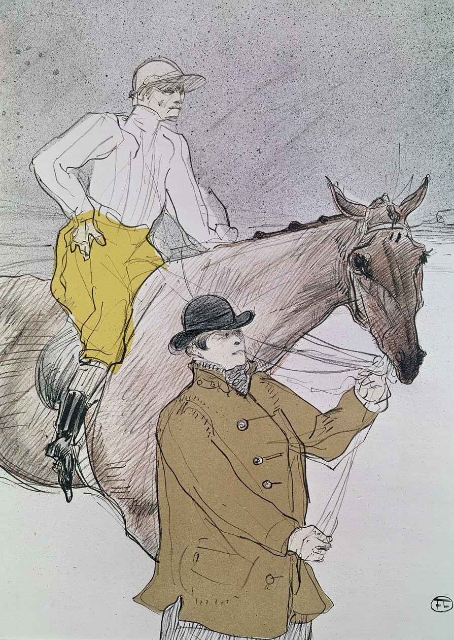 Le jockey conduit au départ - Henri de Toulouse Lautrec
