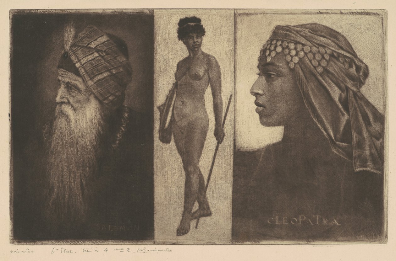 Salomon et Cléopâtre - Henri-Charles Guérard