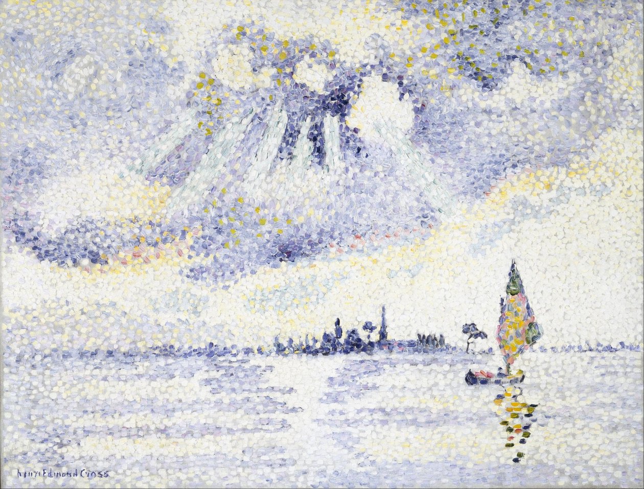 Coucher de soleil sur la lagune, Venise - Henri-Edmond Cross