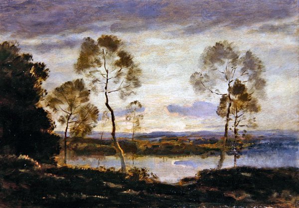 Soirée au Bord de la Rivière - Henri Joseph Harpignies