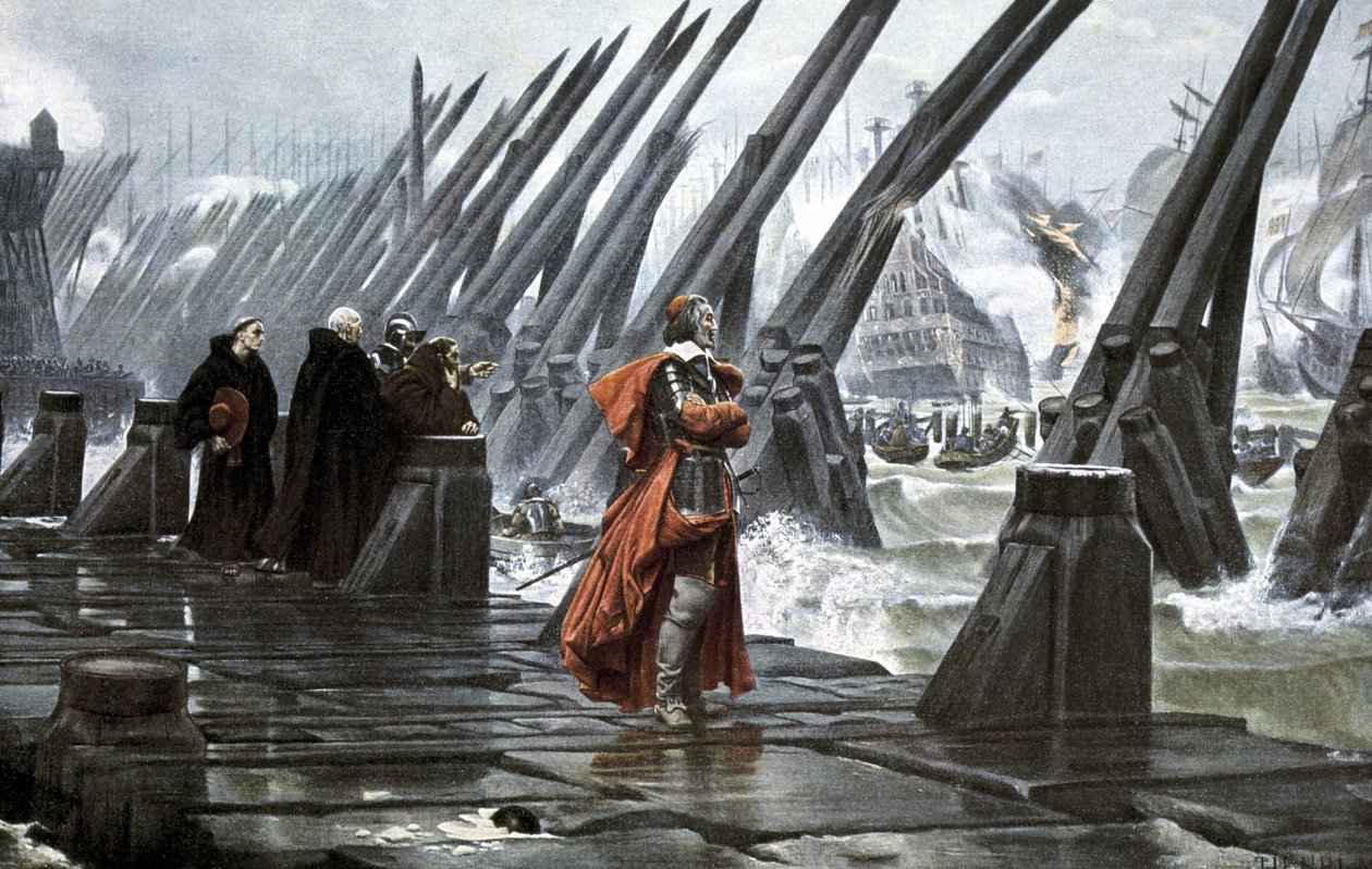 Cardinal Richelieu sur la digue à La Rochelle - Henri Paul (after) Motte