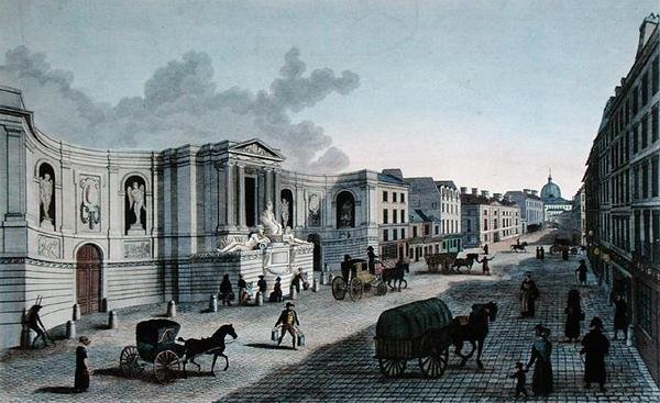 Vue de la fontaine de la rue de Grenelle, Faubourg St. Germain, gravée par Grimberghen, c.1815-20 - Henri (after) Courvoisier Voisin