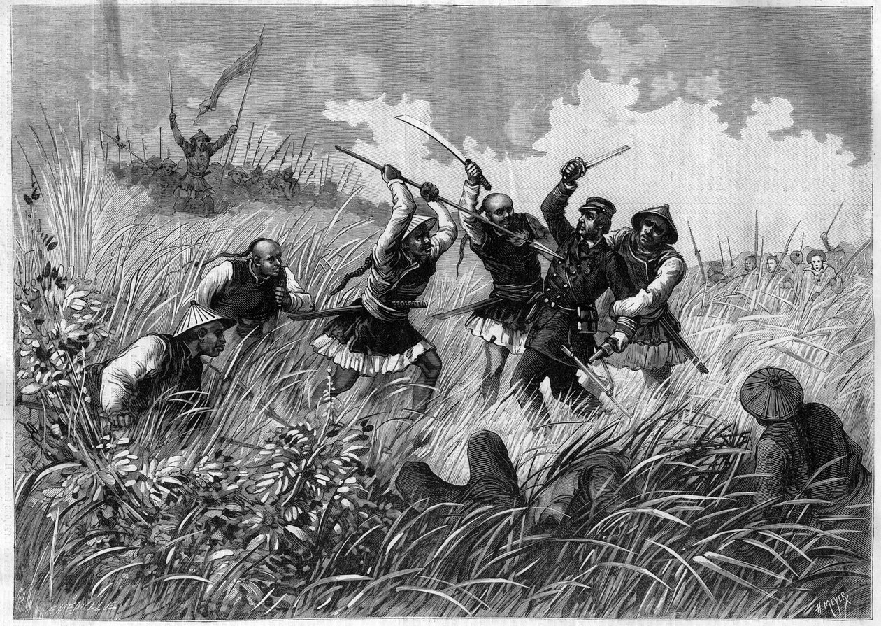 Conquête du Tonkin (Vietnam actuel) - Mort du commandant Henri Rivière (1827-1883), 19 mai - Henri (after) Meyer