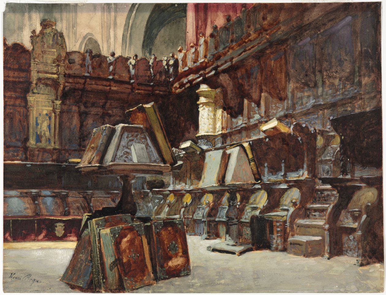Stalles de chœur dans une cathédrale espagnole, vers 1868 - Henri Alexandre Georges Regnault