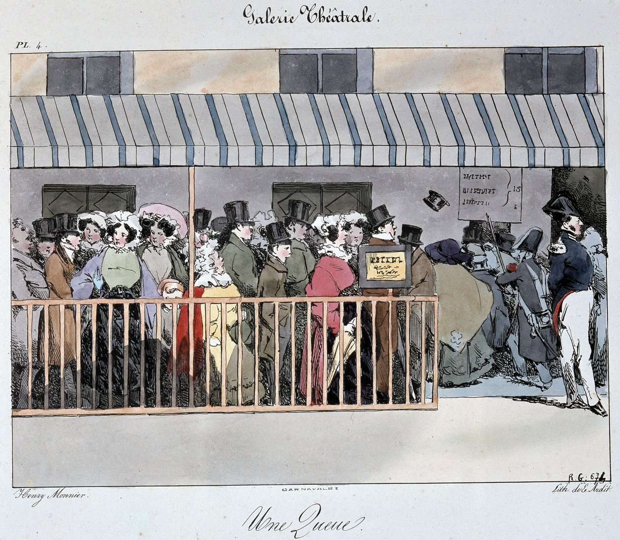 Galerie du Théâtre : une queue à l